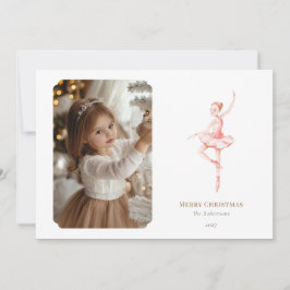Die Nussknacker-Weihnachtsballerina-Fotokarte Feiertagskarte