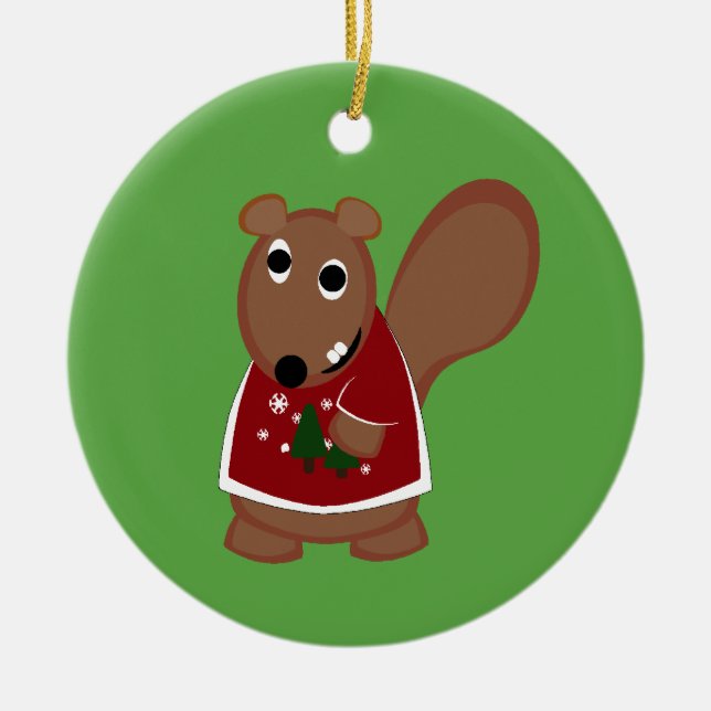 die Nussknackerverzierung Keramikornament (Vorne)