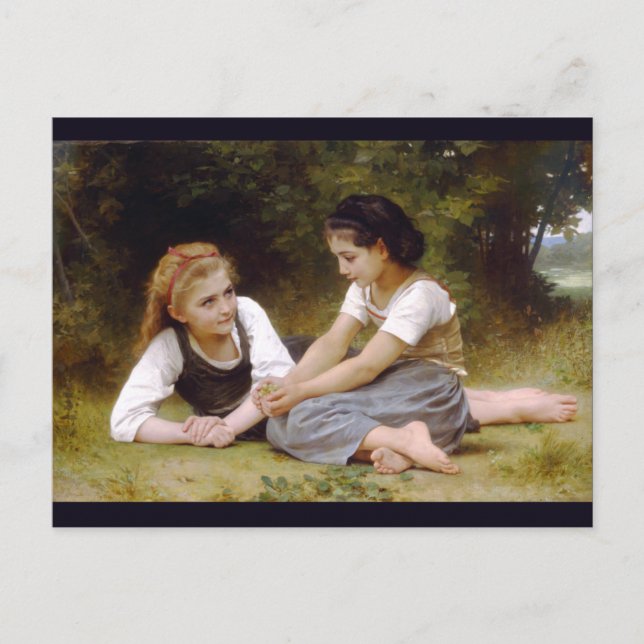 Die Nut Gatherers von W.A. Bouguereau Postkarte (Vorderseite)