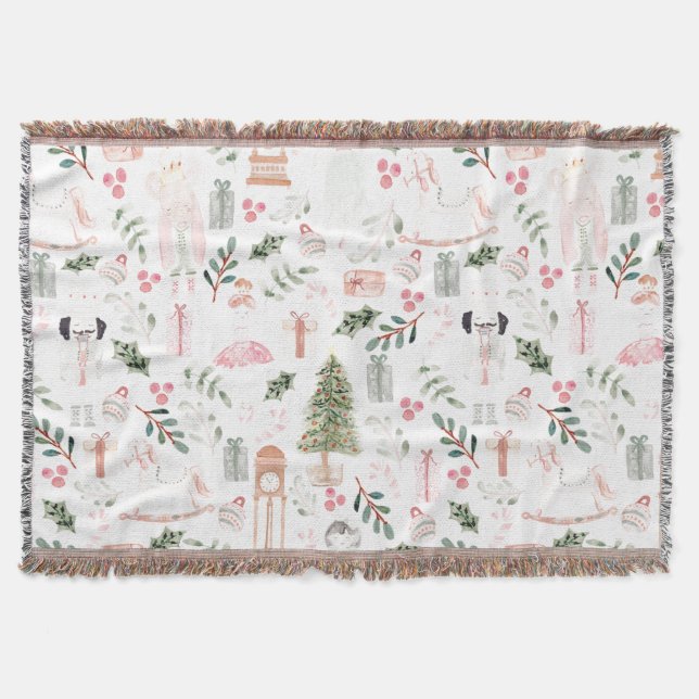 Die Nutcracker Holiday Watercolor Decke (Vorderseite)