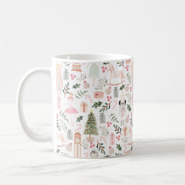 Die Nutcracker Holiday Watercolor Kaffeetasse (Links)