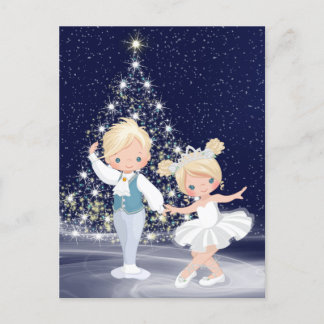 Die Nutcracker-Schneekönigin und Cavalier Feiertagspostkarte
