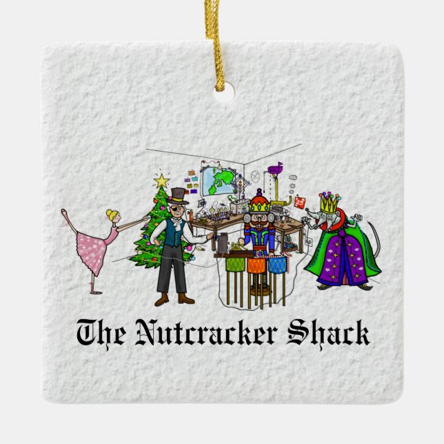 Die Nutcracker Shack Ham Radio Weihnachtsdekoratio Keramikornament (Vorderseite)