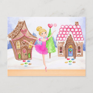 Die Nutcracker Sugar Plum Fairy Ballett Weihnachte Feiertagspostkarte