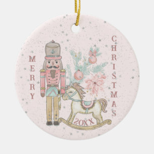Die Nutcracker Suite mit seinem Rockpferd Keramik Ornament