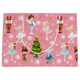 Die Nutcracker-Zeichen rosa Winter Weihnachten Große Geschenktüte