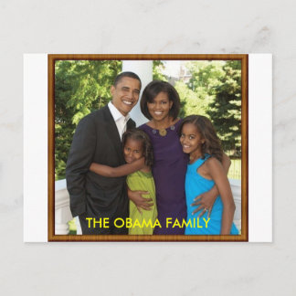 DIE OBAMA-FAMILIE POSTKARTE