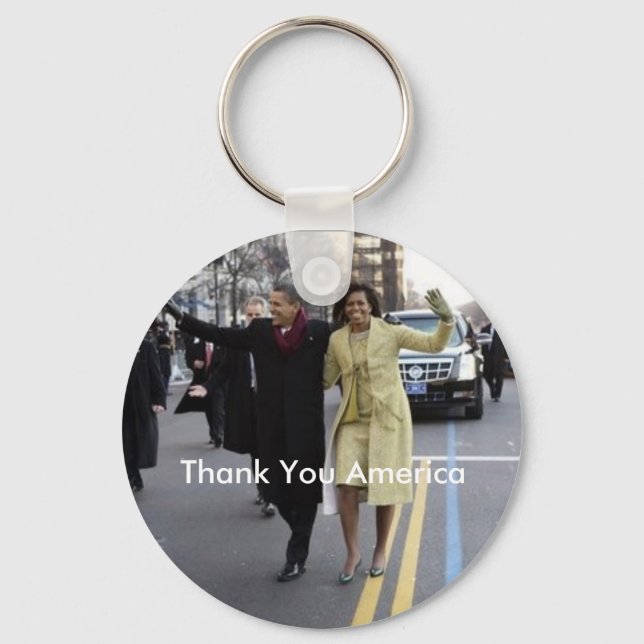 die obamas, danke Amerika Schlüsselanhänger (Vorderseite)