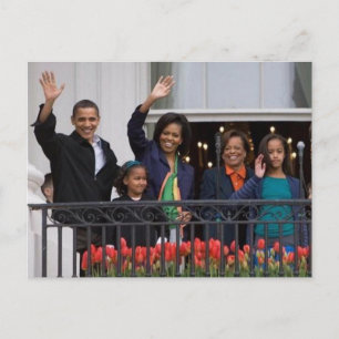 Die Obamas Postkarte