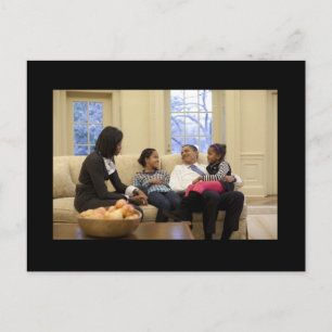 Die Obamas Postkarte