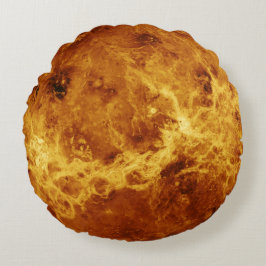 Die Oberfläche von Venus Rundes Kissen