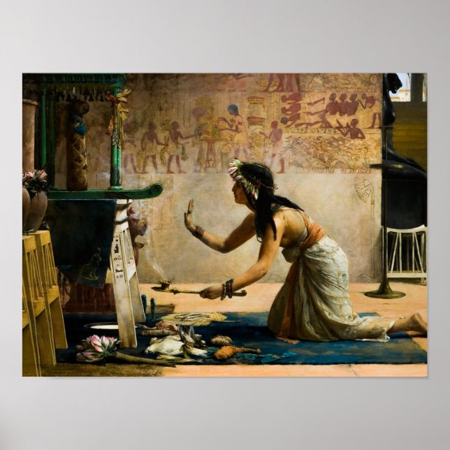 Die Obsequien einer ägyptischen Katze, 1886 Poster (Vorne)