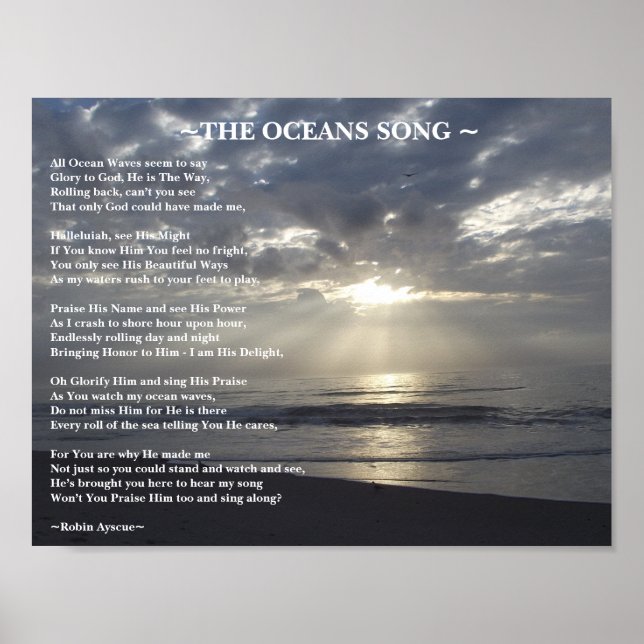 DIE OCEANER SONG POEM POSTER (Vorne)