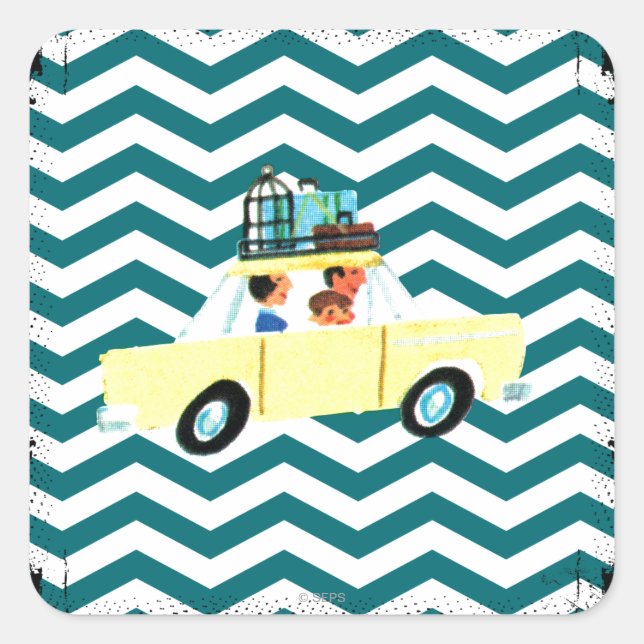 Die offene Straße 2 Quadratischer Aufkleber (Vorderseite)