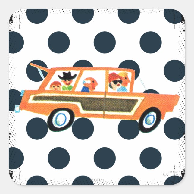 Die offene Straße 4 Quadratischer Aufkleber (Vorderseite)