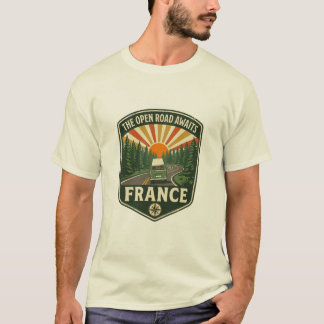 Die offene Straße erwartet Frankreich T-Shirt