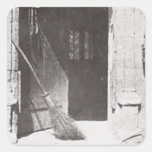 Die offene Tür, im März 1843 (b/w Foto) Quadratischer Aufkleber