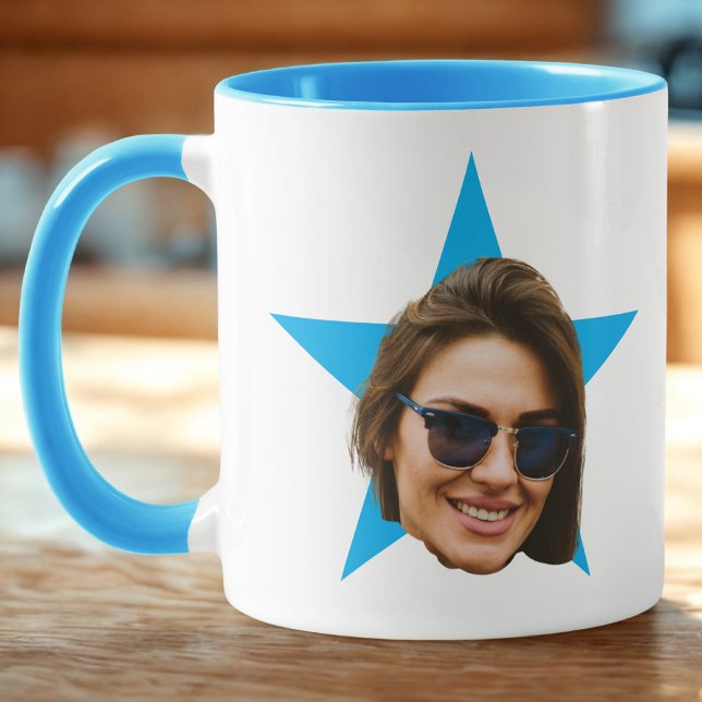 Die Office TV Show Tasse, Blue Star Gesicht Tasse (Von Creator hochgeladen)