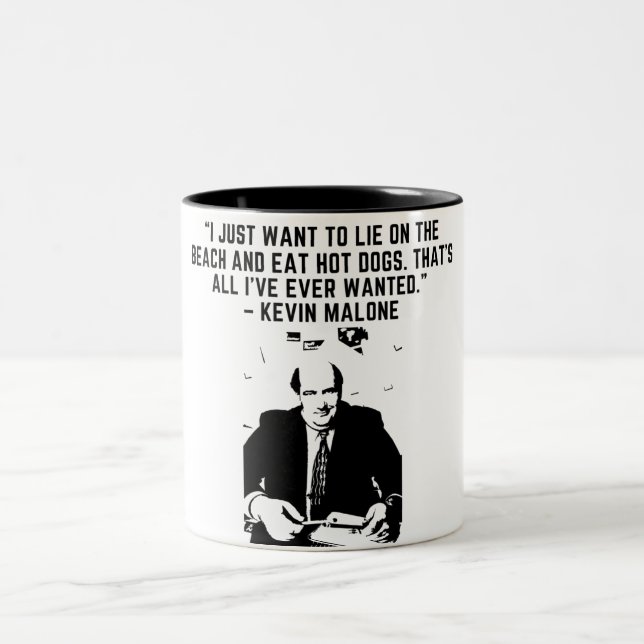 Die Office-Zitate - KEVIN Zweifarbige Tasse (Mittel)