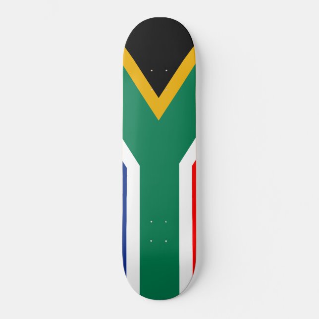 Die offizielle Flagge der Republik Südafrika Skateboard (Vorderseite)