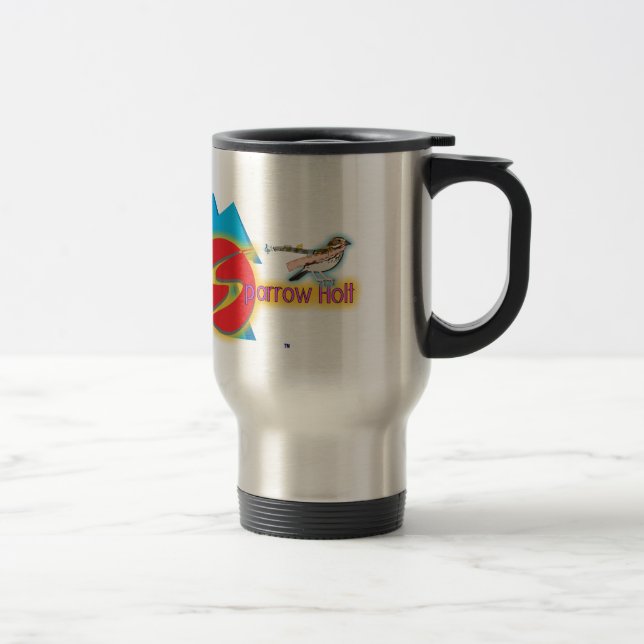 Die offizielle "Spatz Holt" Reise-Tasse! Reisebecher (Rechts)