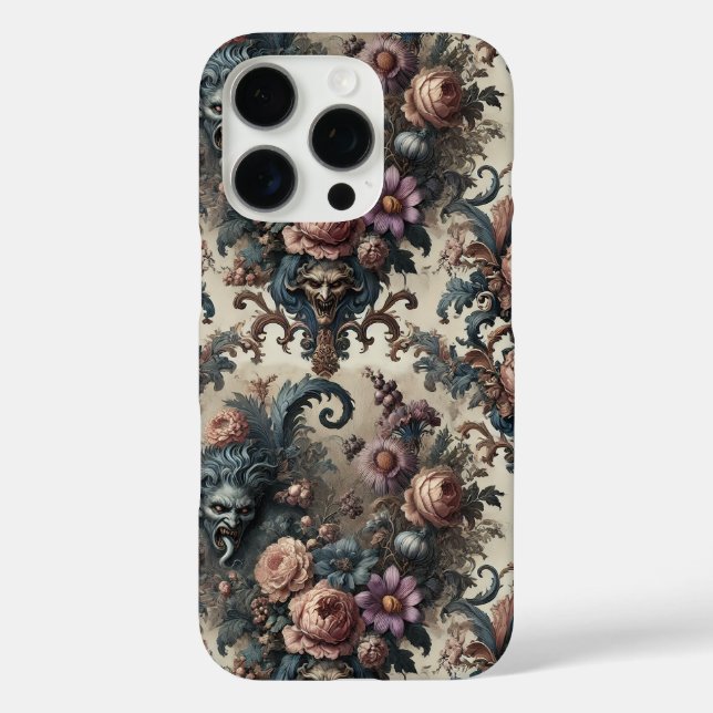 Die offiziellen Freunde - gotisches Blumendesign Case-Mate iPhone Hülle (Rückseite)