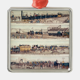 Die Öffnung von Stockton und von Darlington Ornament Aus Metall