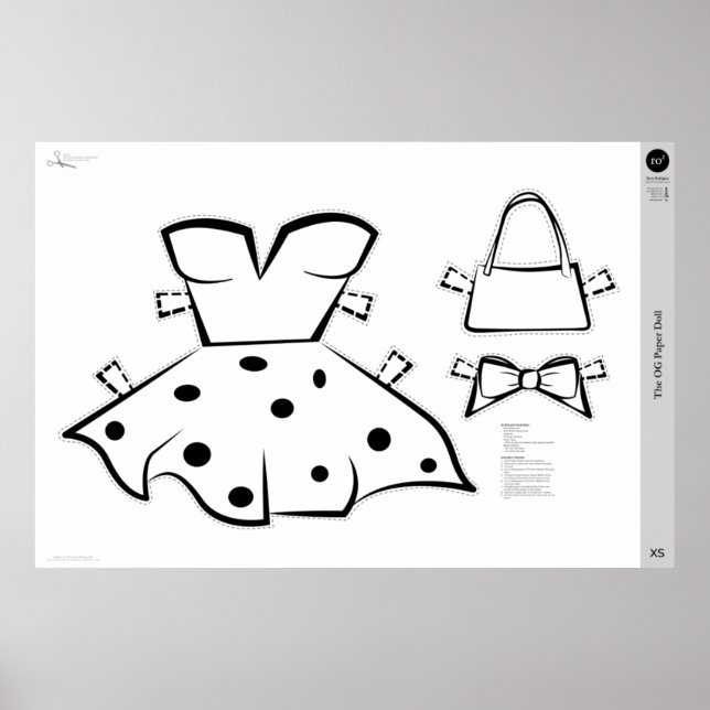 Die OG Paper Doll Kostüme: X-SMALL Poster (Vorne)