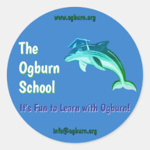 Die Ogburn-Schul-Delfin-Maskottchen-Aufkleber 