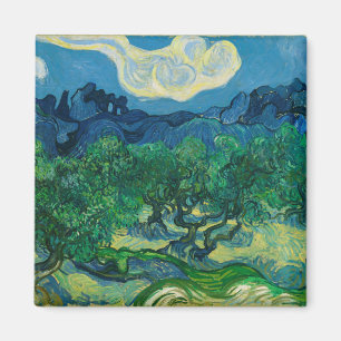 Die Olivenbäume mit Alpilles Vincent van Gogh Magnet
