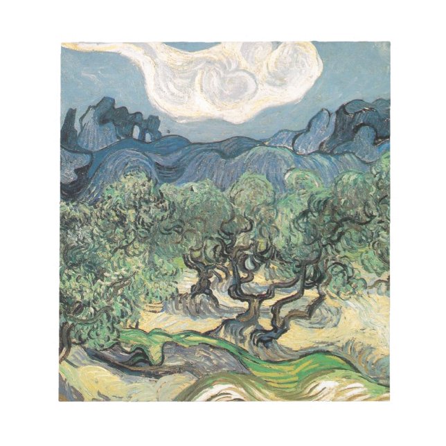 Die Olivenbäume, Vincent van Gogh Notizblock (Vorderseite)
