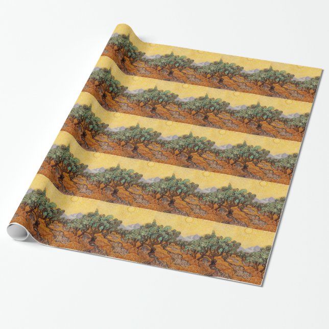 Die Olivenbäume von Vincent Van Gogh Geschenkpapier (Ungerollt)