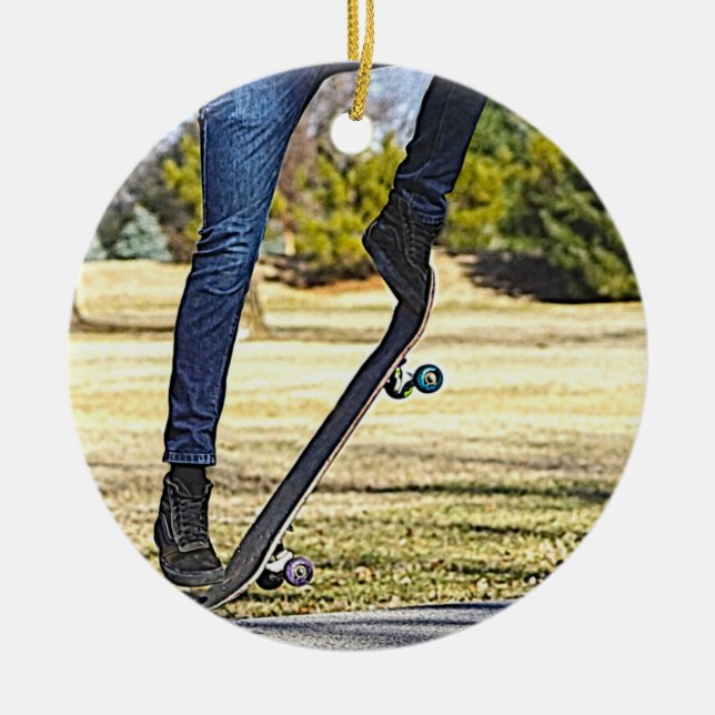 Die Ollie Painterly Keramik Ornament (Vorne)