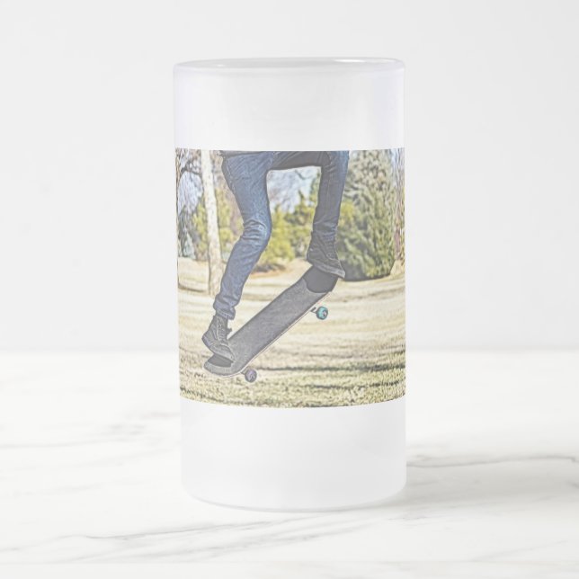 Die Ollie Painterly Mattglas Bierglas (Mittel)