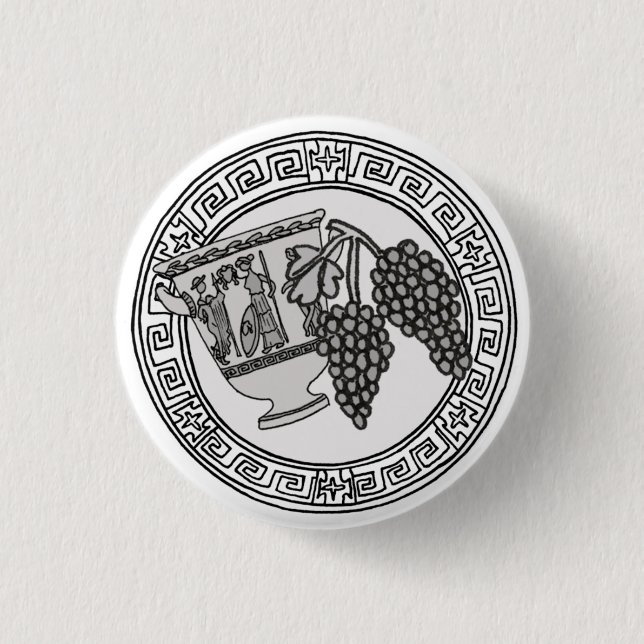 Die Olympier! Abzeichen Dionysus/Bacchus Button (Vorderseite)