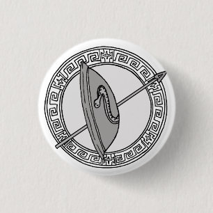 Die Olympier! Ares / Mars-Symbol Abzeichen Button