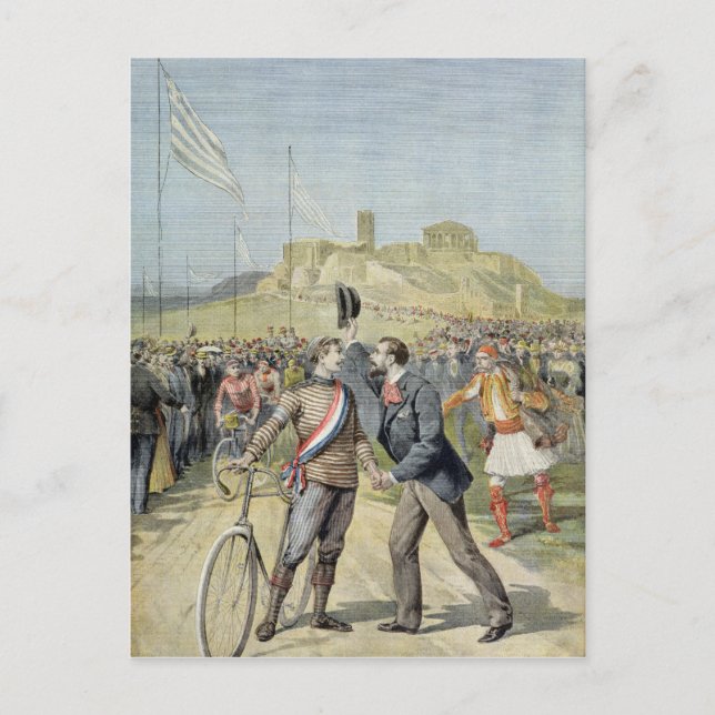 Die Olympischen Spiele in Athen Postkarte (Vorderseite)