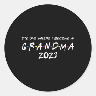Die Oma 2023, die ich werde, wurde Runder Aufkleber