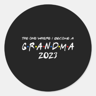 Die Oma 2023, die ich werde, wurde Runder Aufkleber