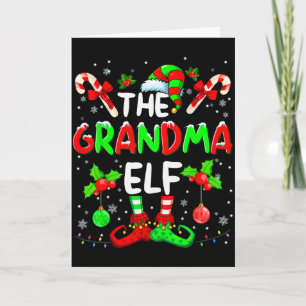 Die Oma-Elf-Kostüm-Pyjamas Pjs Weihnachten Xmas Karte