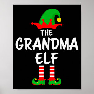 Die Oma-Elf-Passende-Familien-Weihnachten Poster