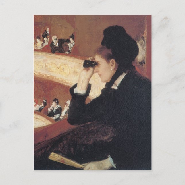 Die Oper von Mary Cassatt, Vintager Impressionismu Postkarte (Vorderseite)