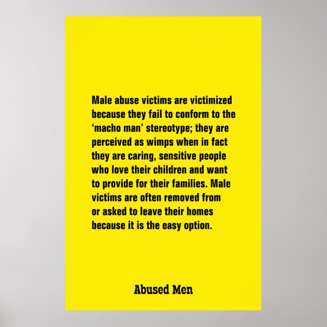 Die Opfer des männlichen Missbrauchs werden durch  Poster (Vorne)