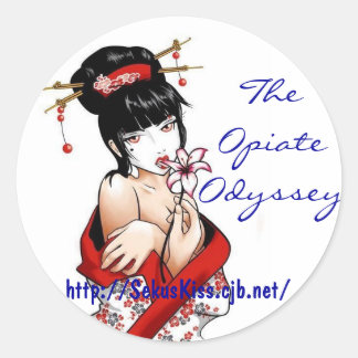 Die Opiate Odyssey "Gear" Sticker! Runder Aufkleber