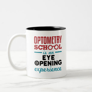 Die Optometrie-Schule ist ein Augenöffnungs-Erlebn Zweifarbige Tasse