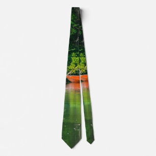 Die Orange Boat Neck Tie Krawatte