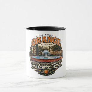 Die Orange Circle Fountain Kaffeetasse