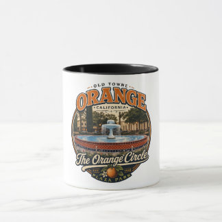 Die Orange Circle Fountain Kaffeetasse
