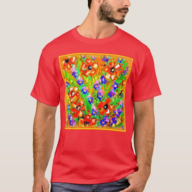 "Die orangen Blume" Niedliche Malerei. Jetzt kaufe T-Shirt (Vorderseite)
