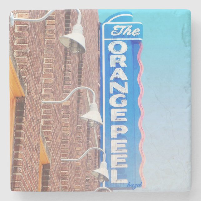 Die Orangenschale, Asheville, die Orangenschale Steinuntersetzer (Vorderseite)